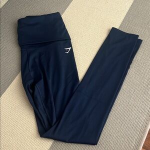 Gym shark navy fold over leggings